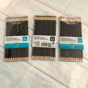 Pen & Gear No 2 Black Wood Pencils School Kids Writing 3 Pack (12 Pieces each)